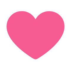 Vibrant Pink Heart Shape Symbolizing Love and Affection in a Playful Design