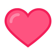 Vibrant Pink Heart Shape Symbolizing Love and Affection in a Playful Design