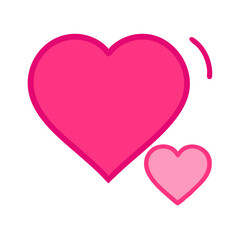 Vibrant Pink Heart Shape Symbolizing Love and Affection in a Playful Design