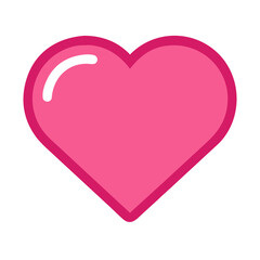 Vibrant Pink Heart Shape Symbolizing Love and Affection in a Playful Design