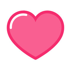 Vibrant Pink Heart Shape Symbolizing Love and Affection in a Playful Design