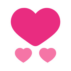 Vibrant Pink Heart Shape Symbolizing Love and Affection in a Playful Design