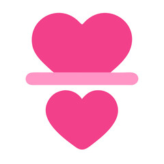 Vibrant Pink Heart Shape Symbolizing Love and Affection in a Playful Design