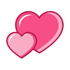 Vibrant Pink Heart Shape Symbolizing Love and Affection in a Playful Design