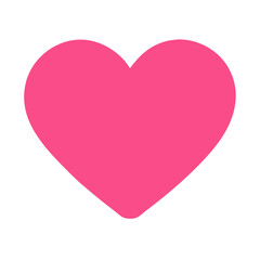 Vibrant Pink Heart Shape Symbolizing Love and Affection in a Playful Design