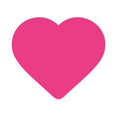 Vibrant Pink Heart Shape Symbolizing Love and Affection in a Playful Design