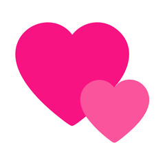 Vibrant Pink Heart Shape Symbolizing Love and Affection in a Playful Design