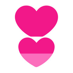 Vibrant Pink Heart Shape Symbolizing Love and Affection in a Playful Design