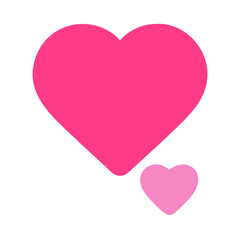 Vibrant Pink Heart Shape Symbolizing Love and Affection in a Playful Design