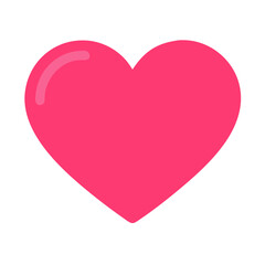 Vibrant Pink Heart Shape Symbolizing Love and Affection in a Playful Design