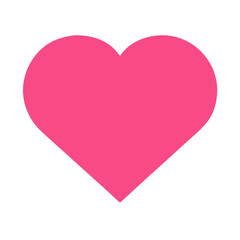 Vibrant Pink Heart Shape Symbolizing Love and Affection in a Playful Design