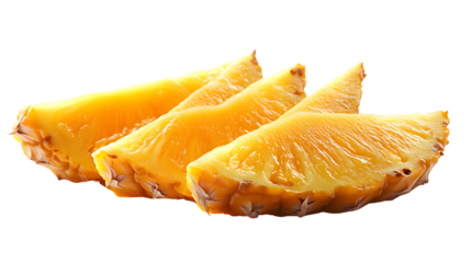 Juicy Slices of Tropical Fruit with Vibrant Yellow Flesh and Textured Rind Ideal for Culinary