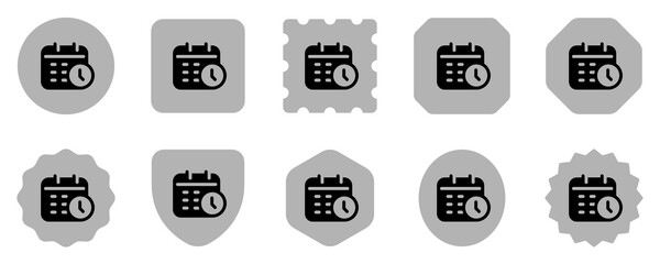 Editable vector time and date schedule icon. Part of a big icon set family. Perfect for web and app interfaces, presentations, infographics, etc