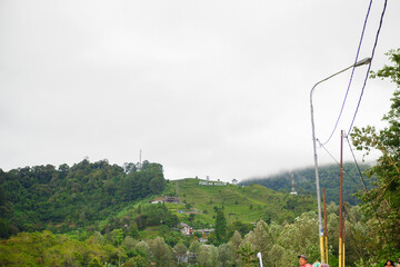 cable car in the mountains