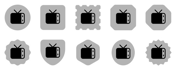 Editable vector blank tv show vintage screen icon. Part of a big icon set family. Perfect for web and app interfaces, presentations, infographics, etc
