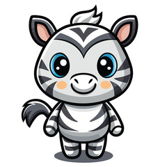 Obraz premium Cute cartoon zebra (1)