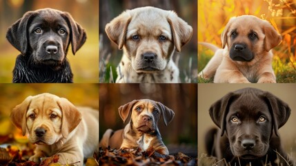Explore a heartwarming portrait collection filled with a variety of cute puppies that will melt your heart.