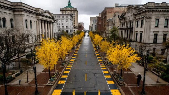City Implements Bike Lanes and Pedestrian Zones in Urban Makeover Generative AI