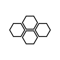 Fototapeta premium honeycomb outline icon. hexagon pattern. bee honey comb hexagon design illustration