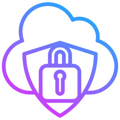 Secure Cloud Icon