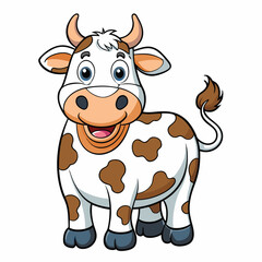 Happy cartoon cow