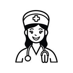 Creating Cheerful Vector Nurse Icons: Designing Friendly Healthcare Professional Graphics for Medical Interfaces.

