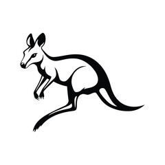 Fototapeta premium Creating Dynamic Vector Kangaroo Illustrations: Designing Elegant Australian Animal Graphics for Wildlife and Design Projects. 