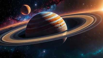 Naklejka premium Abstraktion Planet der Erinnerungen 16x9. Hintergrund für das Design 1.