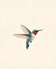 Fototapeta premium Pastel Hover Bird