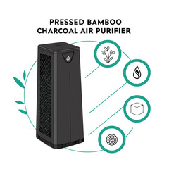 Bamboo Charcoal Air Purifier &ndash; Natural Odor Eliminator & Moisture Absorber for Home, Closet, Car & Pet Areas