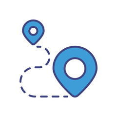 Route icon vector stock illustration