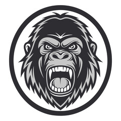 Obraz premium Angry Gorilla Head Graphic