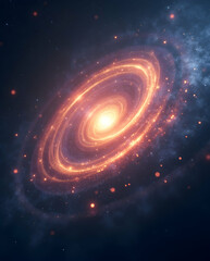 Obraz premium Radiant Spiraling Quasar