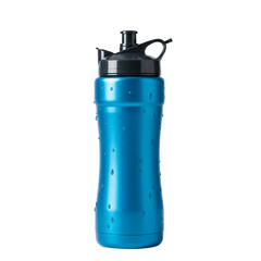 Obraz premium Sleek Blue Water Bottle Hydration Essentials for Active Lifestyles
