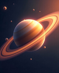 Fototapeta premium Wavy Saturn with Playful Rings
