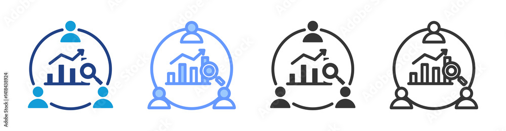 Poster Accountability icon set multiple style collection