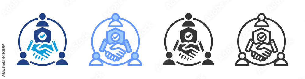 Aufkleber Trust icon set multiple style collection