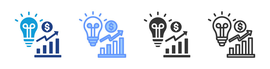 Innovation icon set multiple style collection