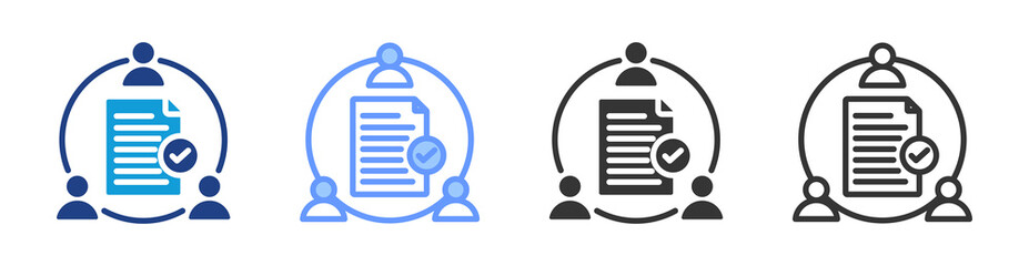 Fototapeta premium Responsibility icon set multiple style collection