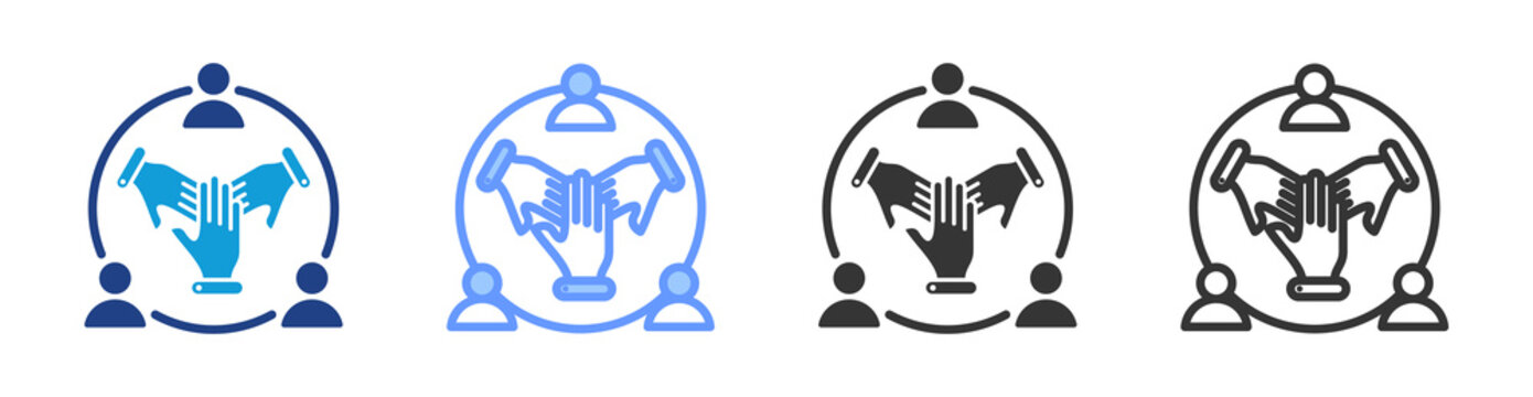 Engagement icon set multiple style collection