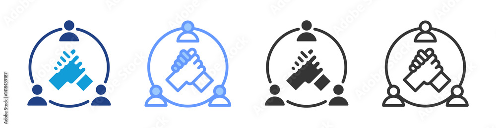 Aufkleber suport icon set multiple style collection