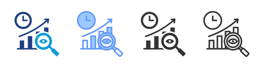 Vision icon set multiple style collection