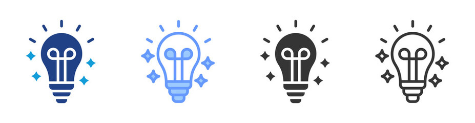 Inspiration icon set multiple style collection