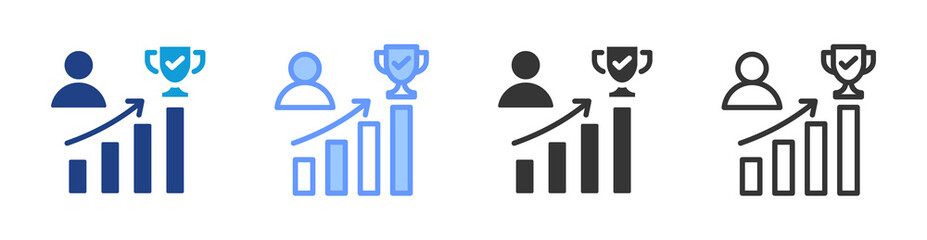 Success icon set multiple style collection