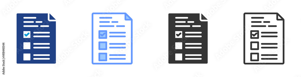 Aufkleber Multiple Choice Tests icon set multiple style collection