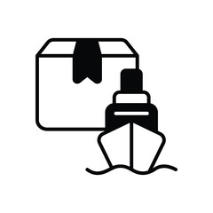 Sea Cargo icon vector stock illustration