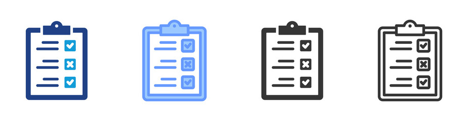 True False Test icon set multiple style collection