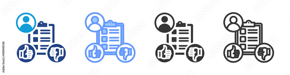 Poster Diagnostic Test icon set multiple style collection