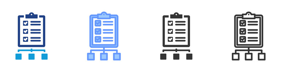 Fototapeta premium Placement Test icon set multiple style collection