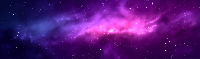 Obraz premium Vibrant Nebula Cloud with Stars and Gradient Colors in Space Background
